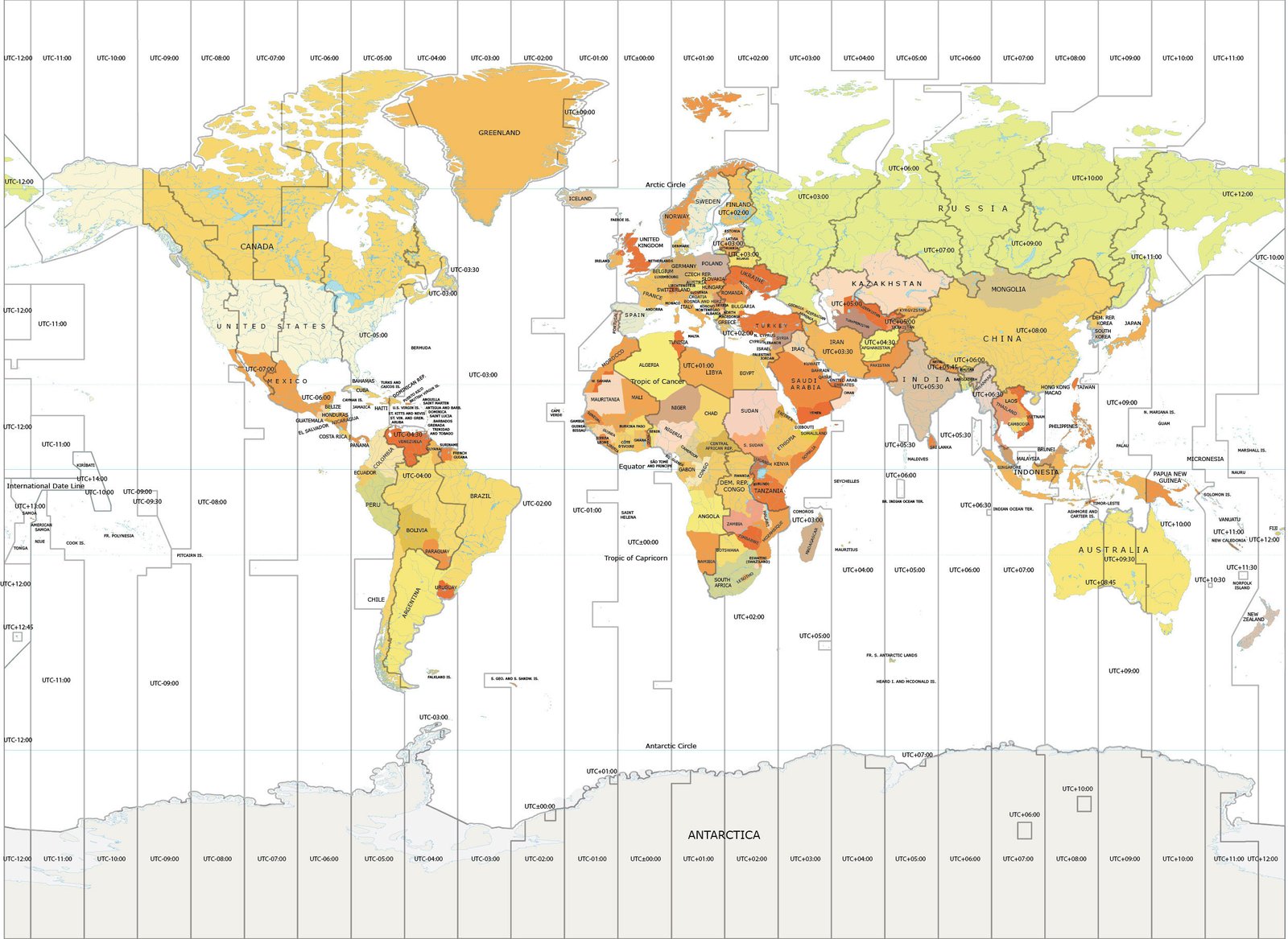 World Timezone Map